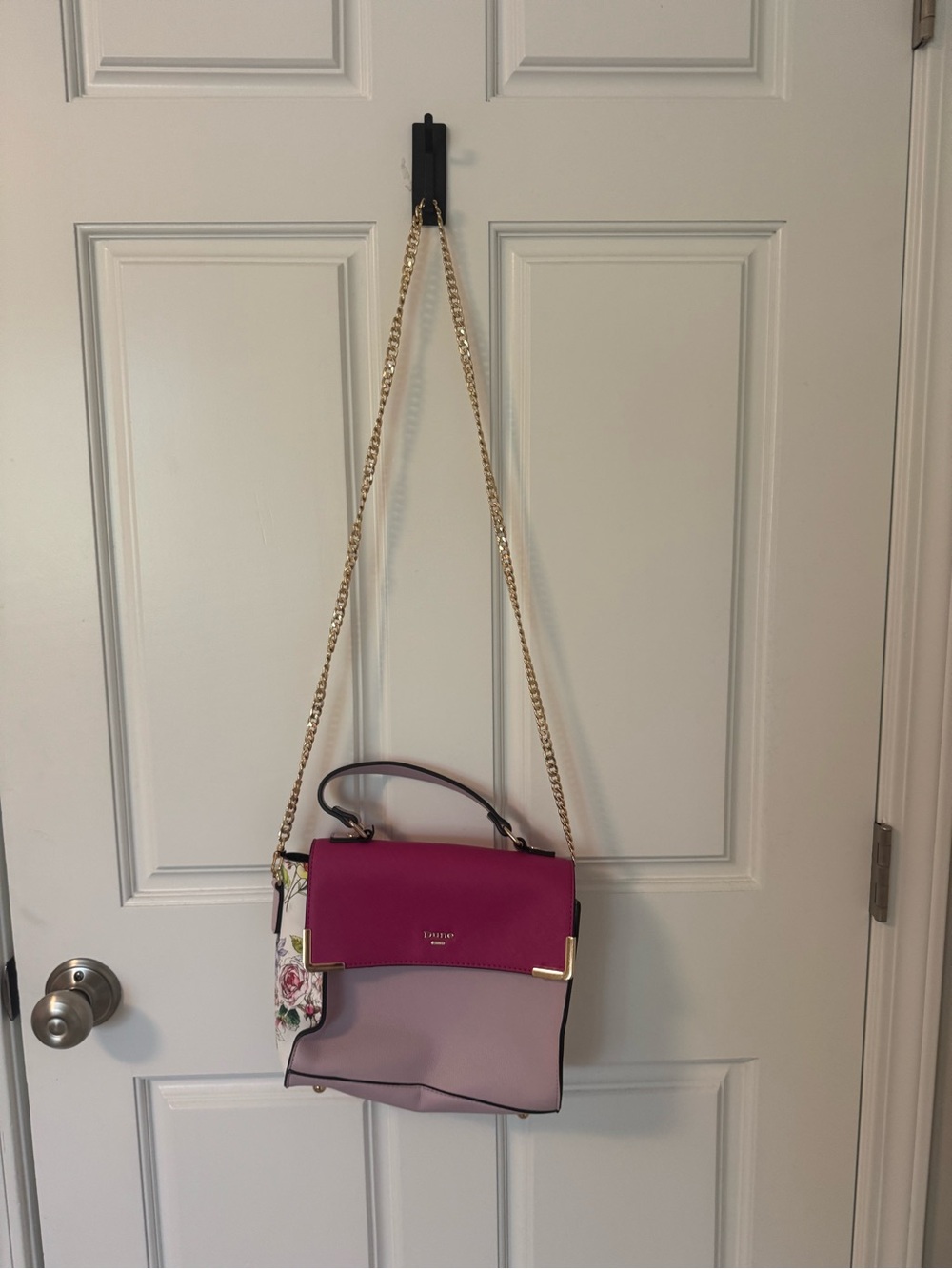 Dune London Two-Tone Pink and Blush Top-Handle Satchel